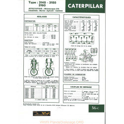 Caterpillar 3145 3150 3160 Moteur