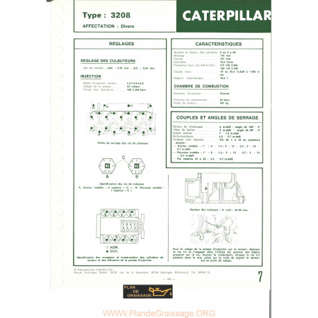 Caterpillar 3208 Moteur