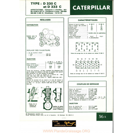 Caterpillar D330c D333c Moteur