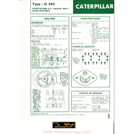 Caterpillar D343 Moteur