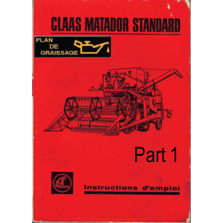 Claas Matador Standard N1 Moissonneuses