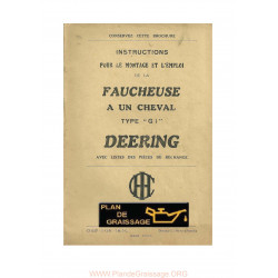 Deering G 1 Faucheuse