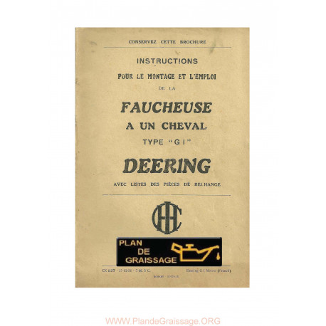 Deering G 1 Faucheuse