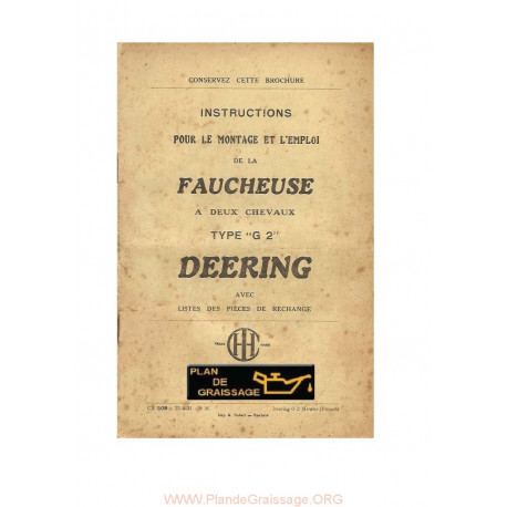 Deering G 2 Faucheuse