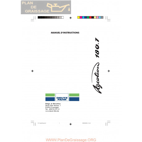 Deutz Agrotron 1807 Manuel Atelier