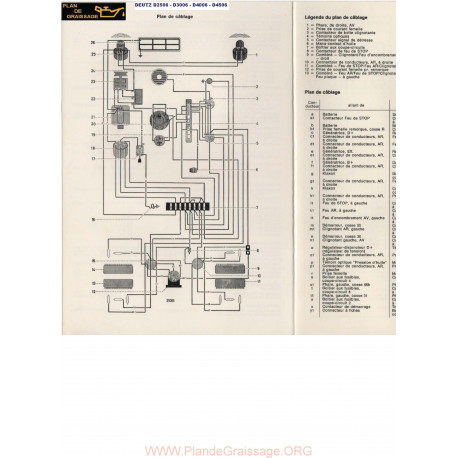 Deutz D 2506 D3006 D4006 D4506se Schema Electrique