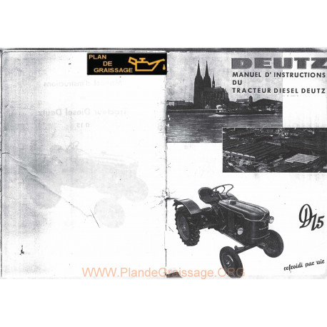 Deutz D15 Manuel Instruction