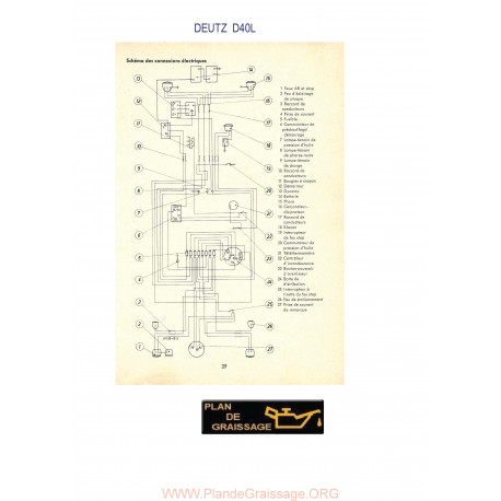 Deutz D40l 2 Schema Electrique