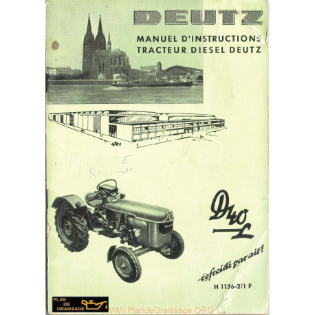 Deutz D40l Manuel