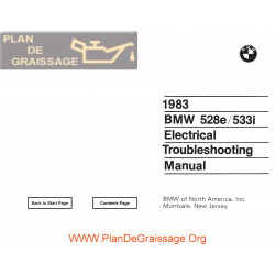 Bmw 528e 533i 1983 Electrical Troubleshooting Manual
