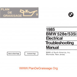 Bmw 528e 533i 1985 Electrical Troubleshooting Manual