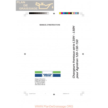 Deutz Front Loaders Agrotron Manuel Atelier