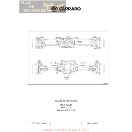 Deutz Pont Avant Agrotron 120 130 Carraro 2022 Manuel Atelier