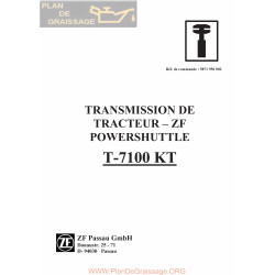 Deutz Transmission Powershuttle Zf T 7100 Kt Manuel Atelier