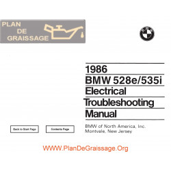 Bmw 528e 535i 1986 Electrical Troubleshooting Manual