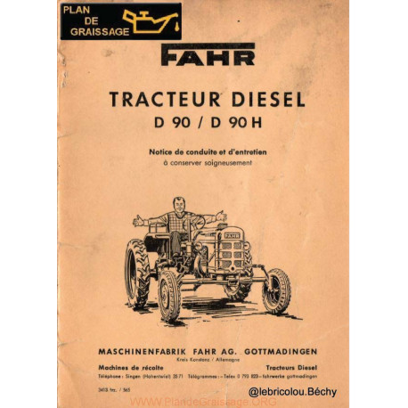 Fahr D 90 H Diesel Tracteur