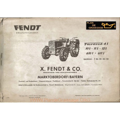 Fendt 4 10 11 12 610 611 S Favorit