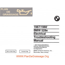 Bmw 528e1987 1988 Electrical Troubleshooting Manual