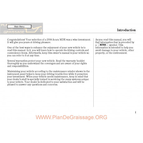 Acura 2008 Mdx User Manual