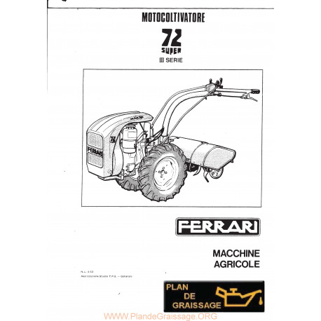 Ferrari Tractor 72s Notice Motoculteurs