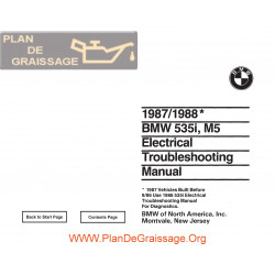 Bmw 535i M5 1987 1988 Electrical Troubleshooting Manual