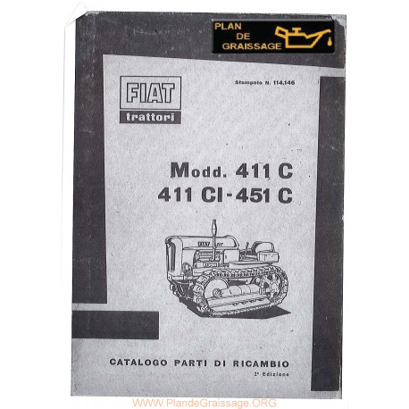 Fiatagri 411c Ci 451c Catalogue Pieces Chenillards