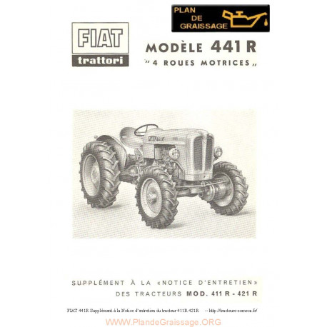 Fiatagri 441r Notice Entretien