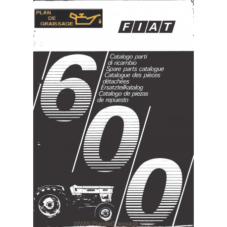 Fiatagri 600 Tracteur Catalogue Pieces