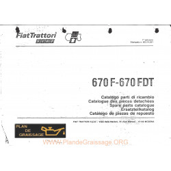 Fiatagri 670 Dt Tracteur List Pieces