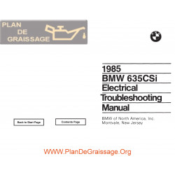 Bmw 635csi 1985 Electrical Troubleshooting Manual