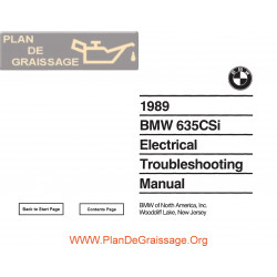 Bmw 635csi 1989 Electrical Troubleshooting Manual