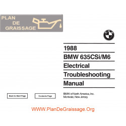 Bmw 635csi M6 1988 Electrical Troubleshooting Manual