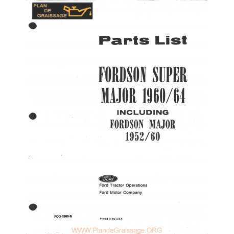 Fordson Super Major 1952 1964