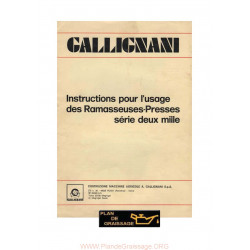 Gallignani Ramasseuses Presses Serie 2000