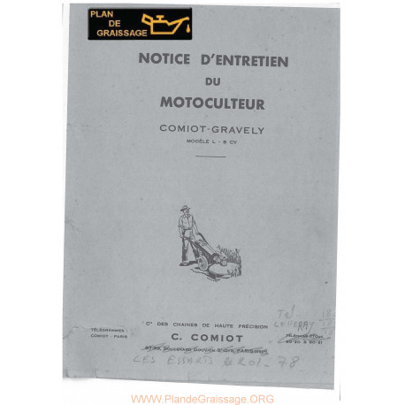 Gravely L5 Entretien Motoculteurs
