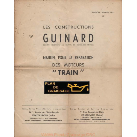 Guinard Train Manuel De Reparation Moteur
