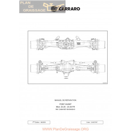 Deutz Pont Avant Agrotron 150 1507 1657 Carraro 2026 Manuel Atelier