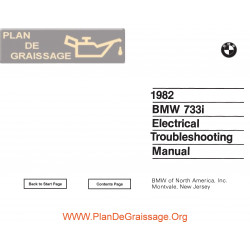 Bmw 735i 1982 Electrical Troubleshooting Manual