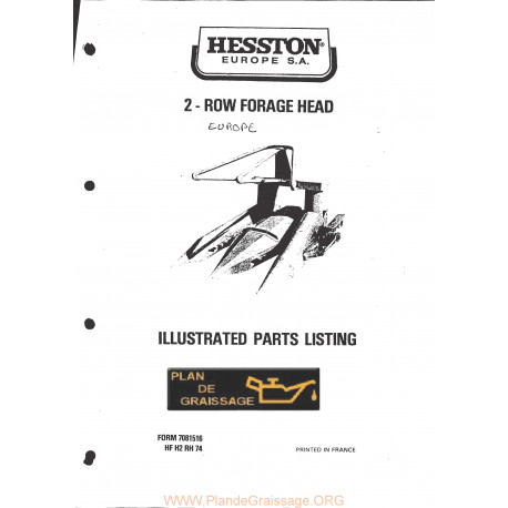 Hesston 2 Row Forage Head Header