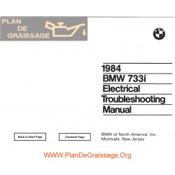 Bmw 735i 1984 Electrical Troubleshooting Manual