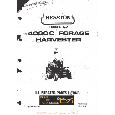Hesston 4000c Forage Harvester