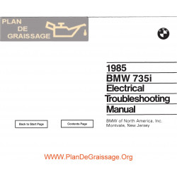 Bmw 735i 1985 Electrical Troubleshooting Manual