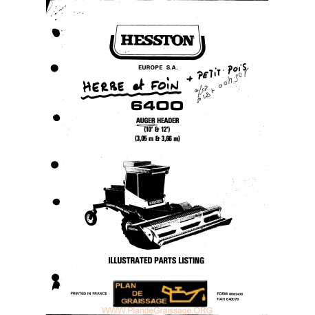Hesston 6400 Header