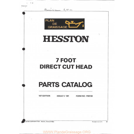 Hesston 7 Foot Direct Cut Head Header