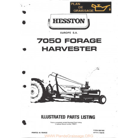 Hesston 7050 Forage Harvester