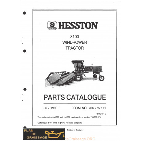 Hesston 8100 Windrower Tractor