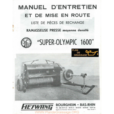 Heywang Super Olympic 1600 Ramasseause