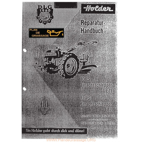 Holder E11 E12 Livret Motoculteurs