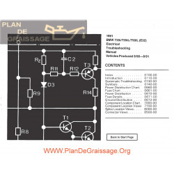 Bmw 735i 735il 750il 1991 Electrical Troubleshooting Manual