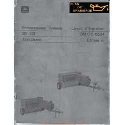 John Deere 219 221 Ramasseuses